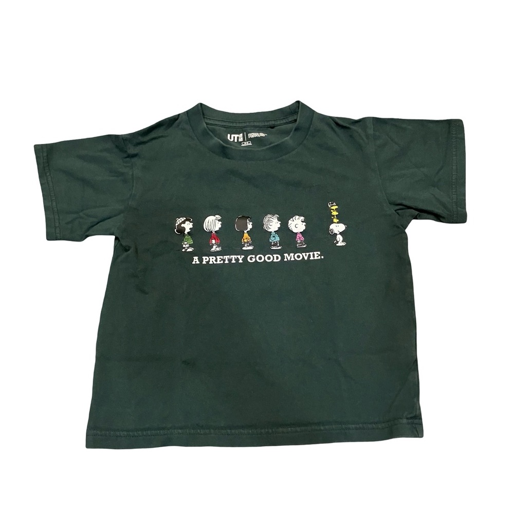 UNIQLO x Peanuts UT Graphic T-Shirt Toddler 3/4 Green Pretty Good Movie Snoopy